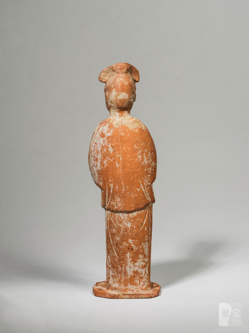 唐 陶加彩仕女俑 | STATUETTE DE DAME DE COUR EN TERRE CUITE - 图8